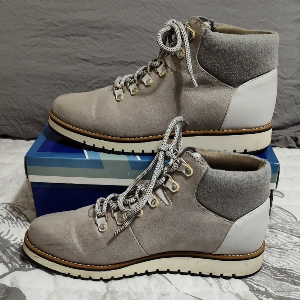 White Mountain Sparkly Light Gray Hiking Boots